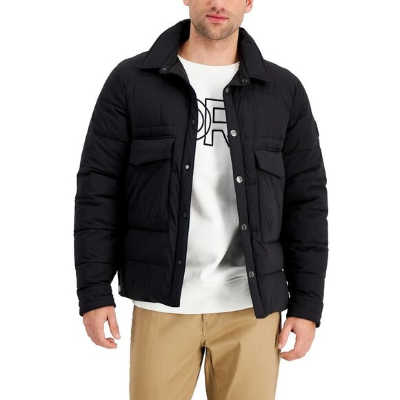 Michael Kors NWT Men's Quilted Puffer Jacket Outerwear Black Size M $348